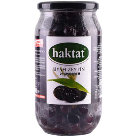 Haktat Jumbo Boy Siyah Zeytin 600 Gr 261-290 Kalibre