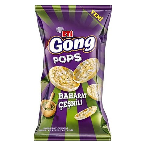 Eti Gong Pops Baharatlı Mısır ve Pirinç Patlağı 80 Gr