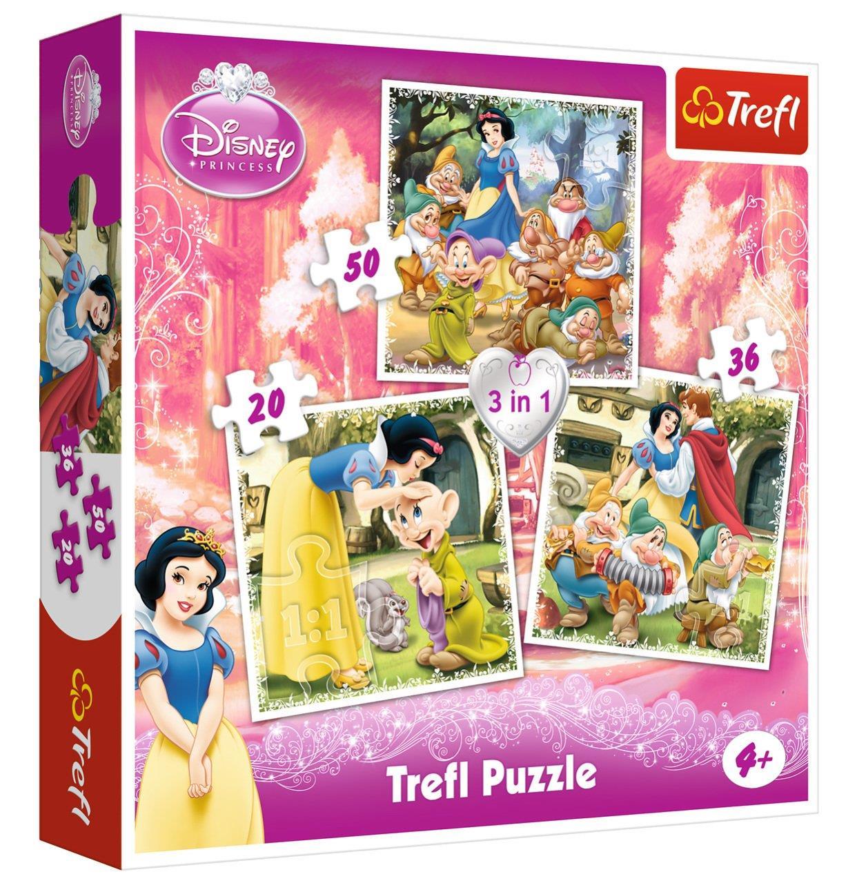 Trefl 3Lü Puzzle 20+36+50 Parça Snow White