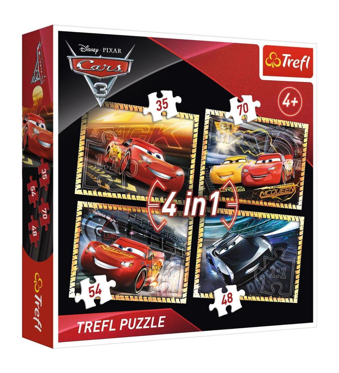 Trefl 4Lü Puzzle 35+48+54+70 Parça Ready To Race
