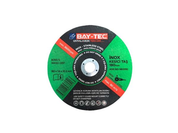 BAY TEC İnox Kesici Taş 180 mm