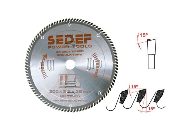 300x30-25-20x3.2x2.8 mm 96 diş Alternatif Sık Diş Testere