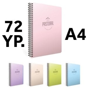 Gıpta Pastoral A4 72 yp Kareli Spiralli Pp Kapak Defter