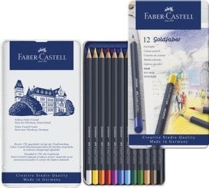 Faber Castell Kuru Boya Creatıve Studıo Goldfaber 12'li