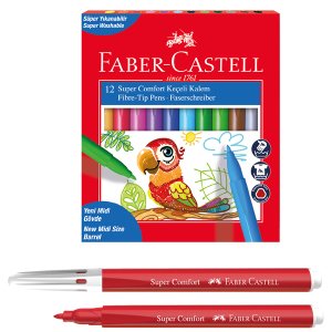 Faber Castell Süper Comfort Keçeli Kalem 12 Renk