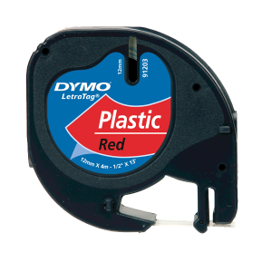 Dymo Letratag Şerit Plastik 12MMx4 MT Kırmızı