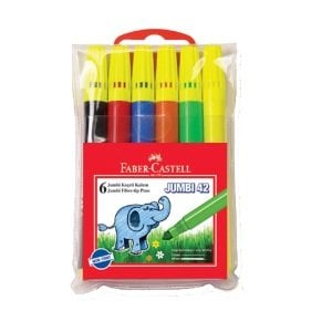 Faber Castell Jumbi 42 Neon Keçeli Kalem 6 Renk