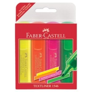 Faber Castell Şeffaf Gövde Fosforlu Kalem Seti 1546 4'lü