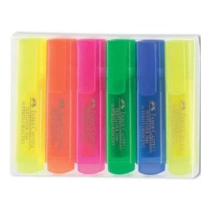 Faber Castell Şeffaf Gövde Fosforlu Kalem Seti 1546 6'lı