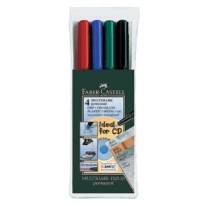 Faber Castell Permanent Asetat Cd Kalemi Seti (M) 4'lü