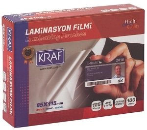 Kraf 85x115 mm Laminasyon Filmi 125 mic 100'lü