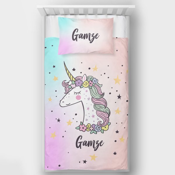 unicorn yatak örtüsü