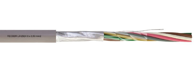 Reçber LIH(St)H 6x0,22mm2 + 0,22mm2 Sinyal Ve Kontrol Kablosu - 100 Metre Fiyatı