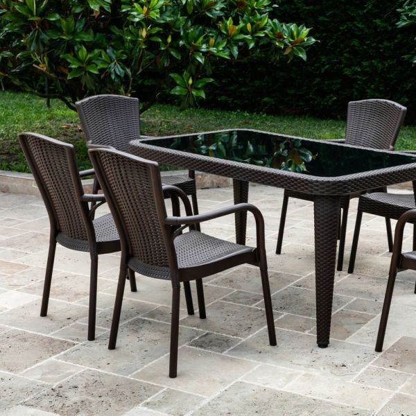 Venge 6 Sandalyeli Bahçe Masa Sandalye Takımı