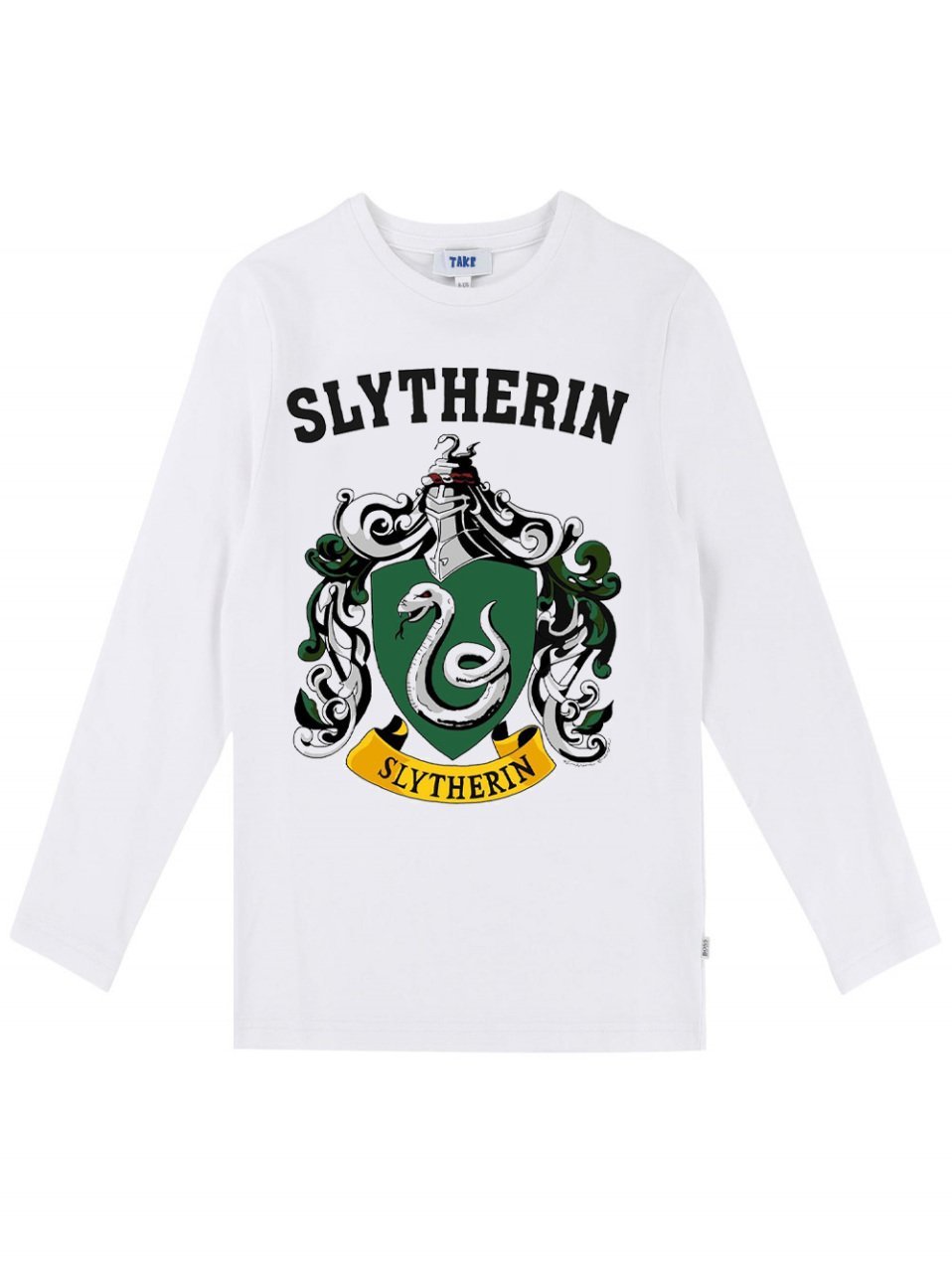 harry potter slytherin cocuk tisort uzun kollu beyaz unisex