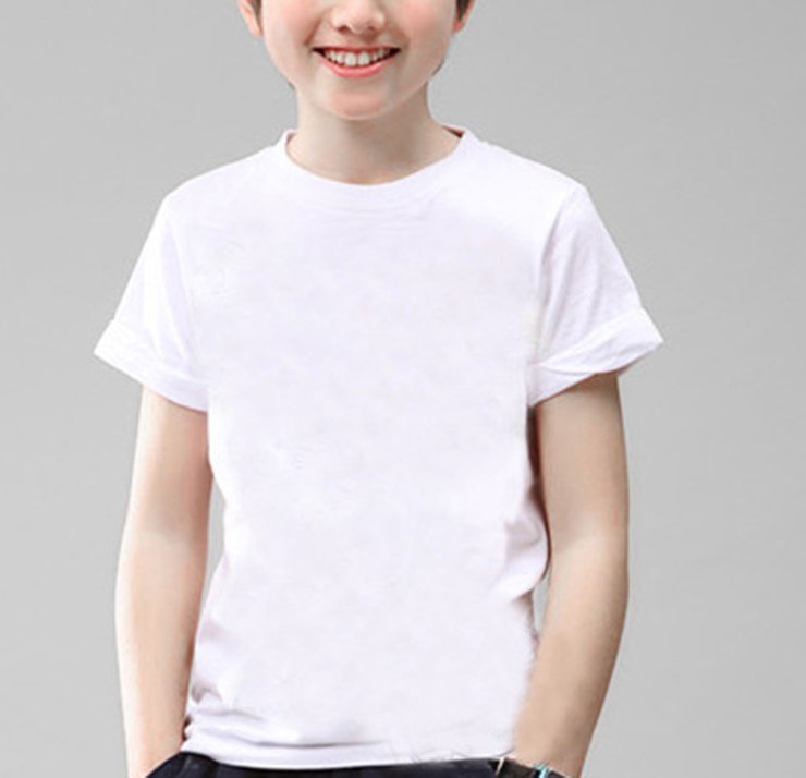 Kisiye Ozel Baskili Cocuk Tisort Beyaz Renk Unisex Kesim