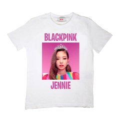destek Ölçüm sistem  Blackpink Jennie Çocuk Tişört Beyaz Unisex