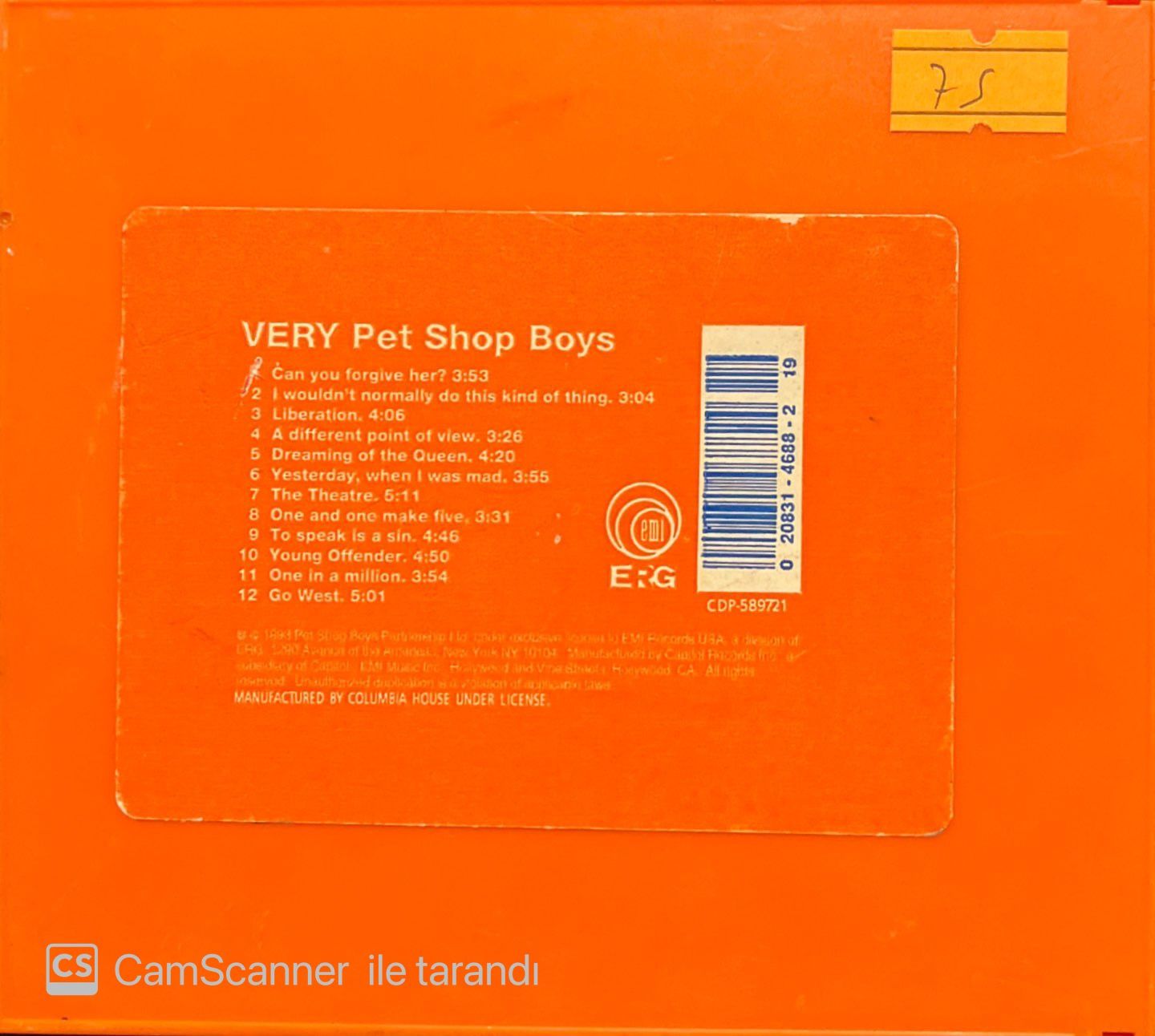 Pet Shop Boys Very CD