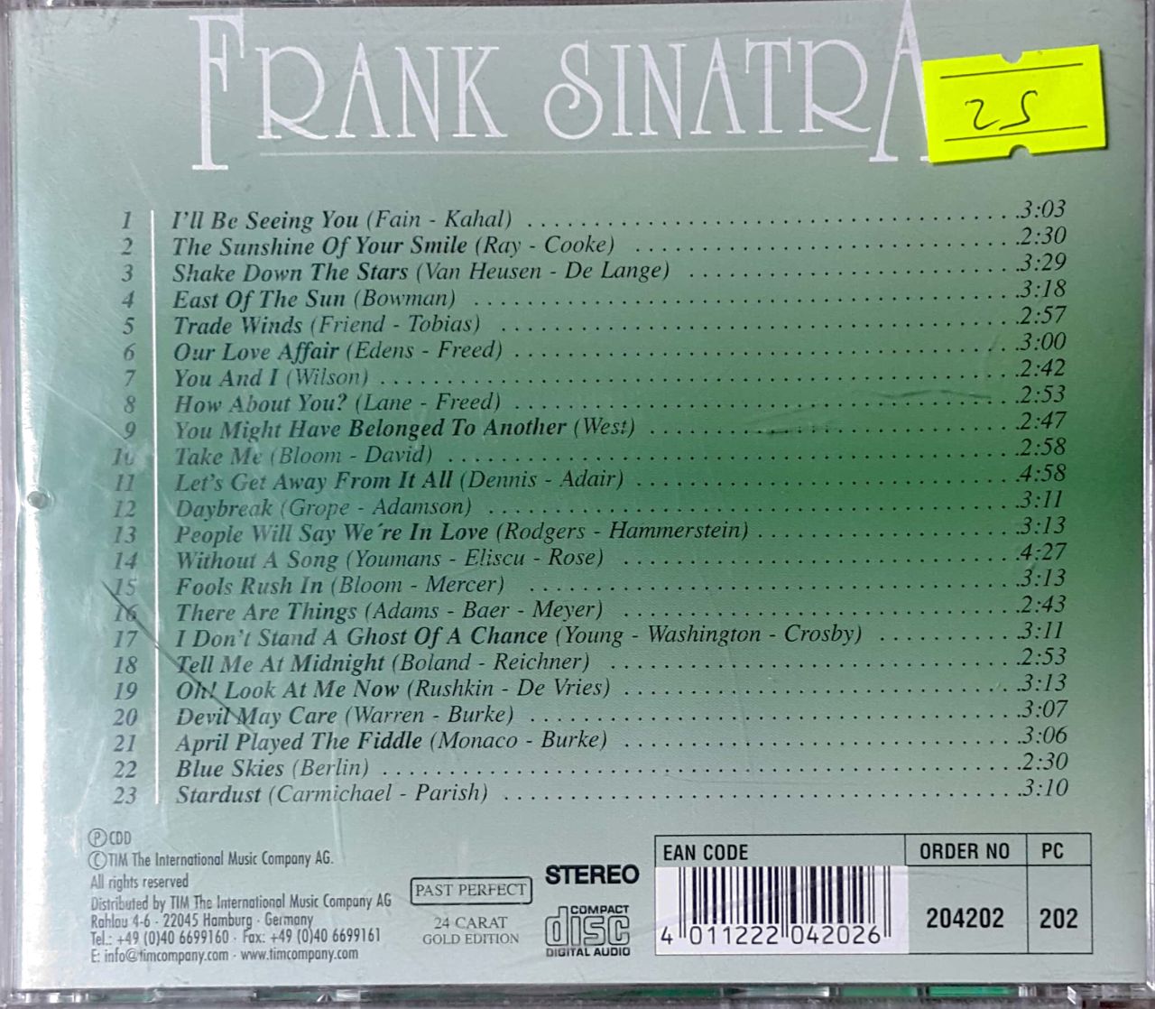 Frank Sinatra Blue Skies CD