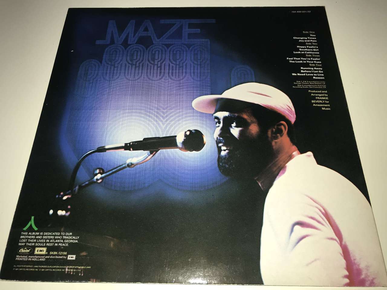 Maze Featuring Frankie Beverly ‎ Live In New Orleans 2 LP Plak, CD