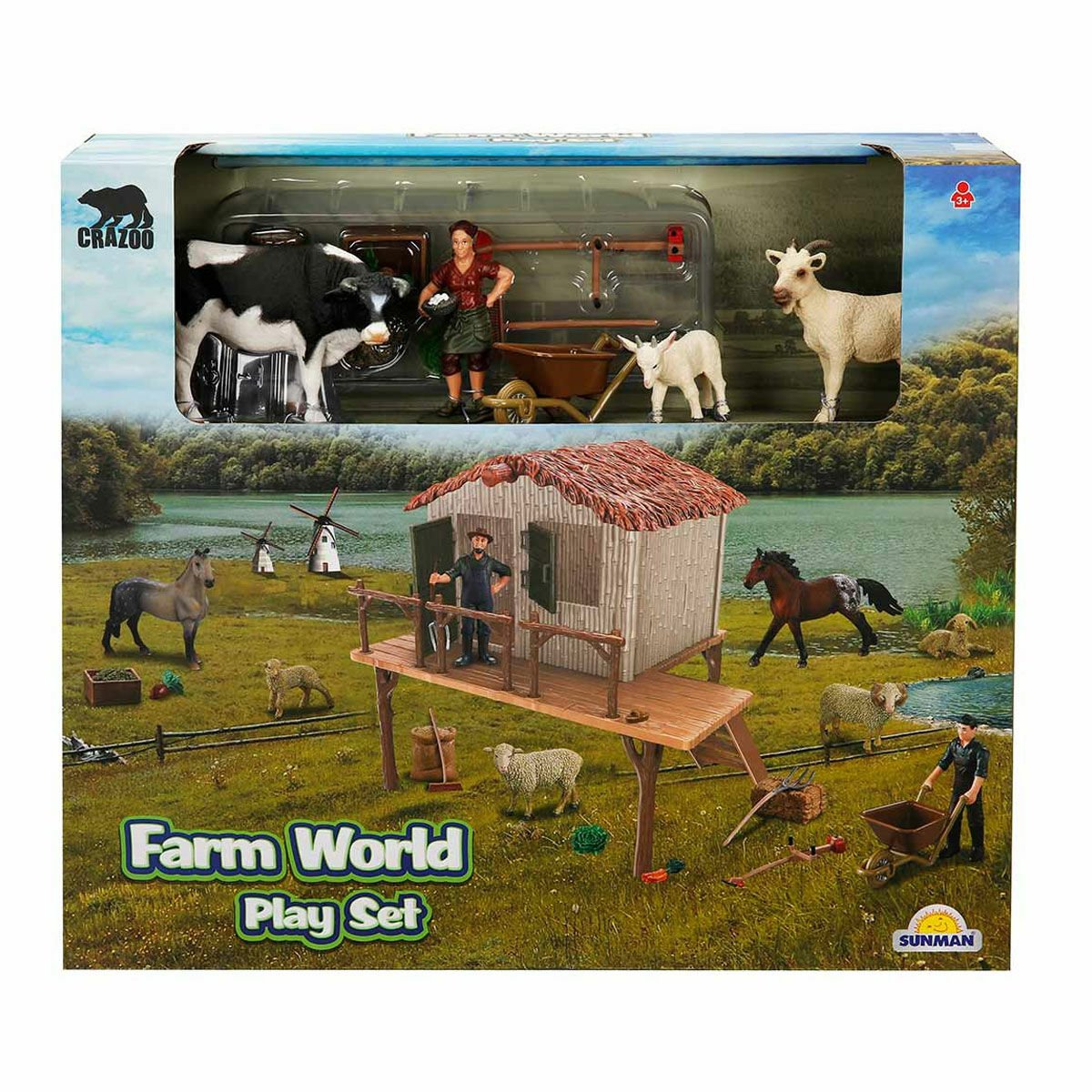 2693 Farm World Kulübeli Çiftlik Hayvanları Oyun Seti