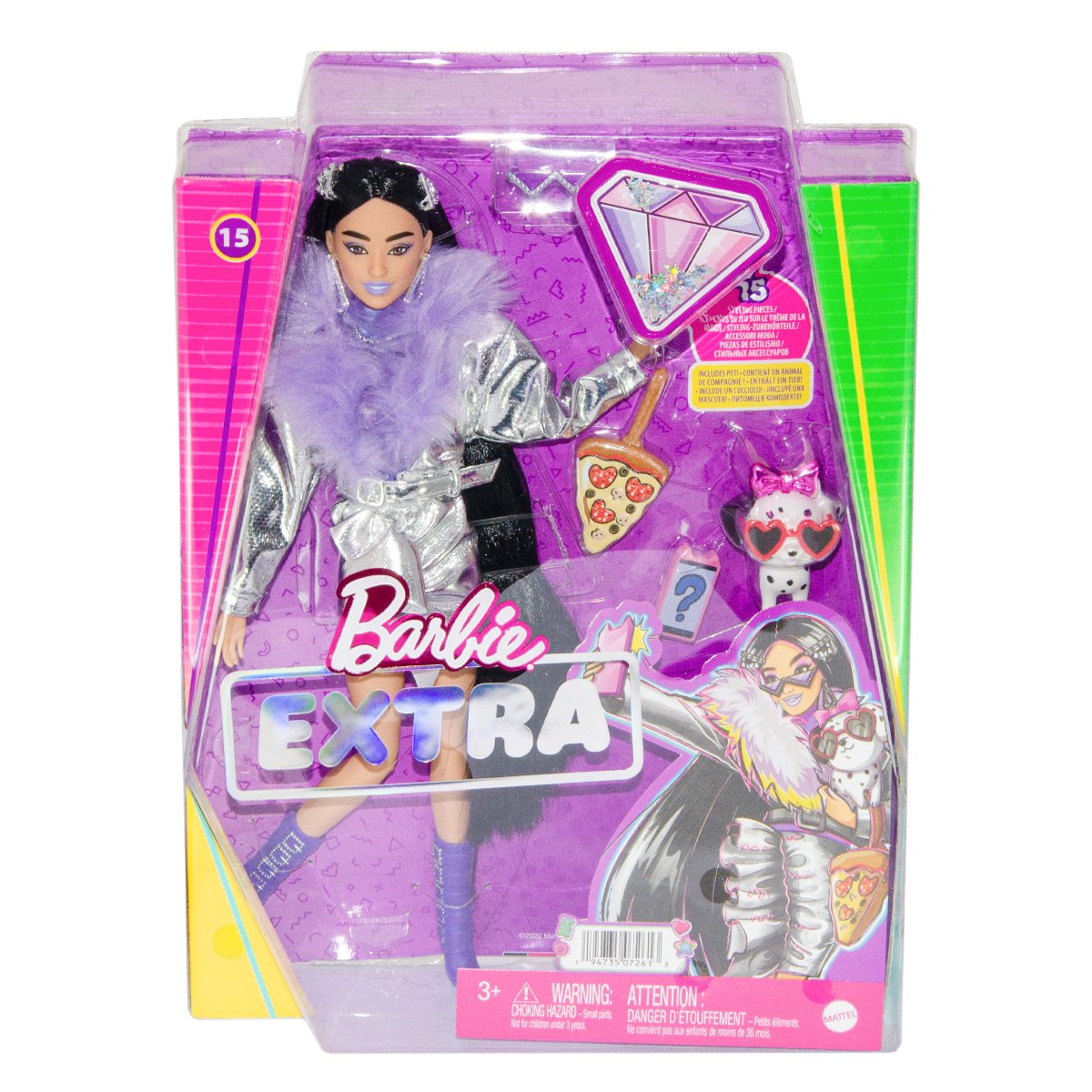 Barbie Extra - Mor Botlu Bebek