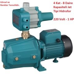 4 kat 8 daire kapasiteli hidromatli hidrofor 220 volt 1 hp jet fiyati