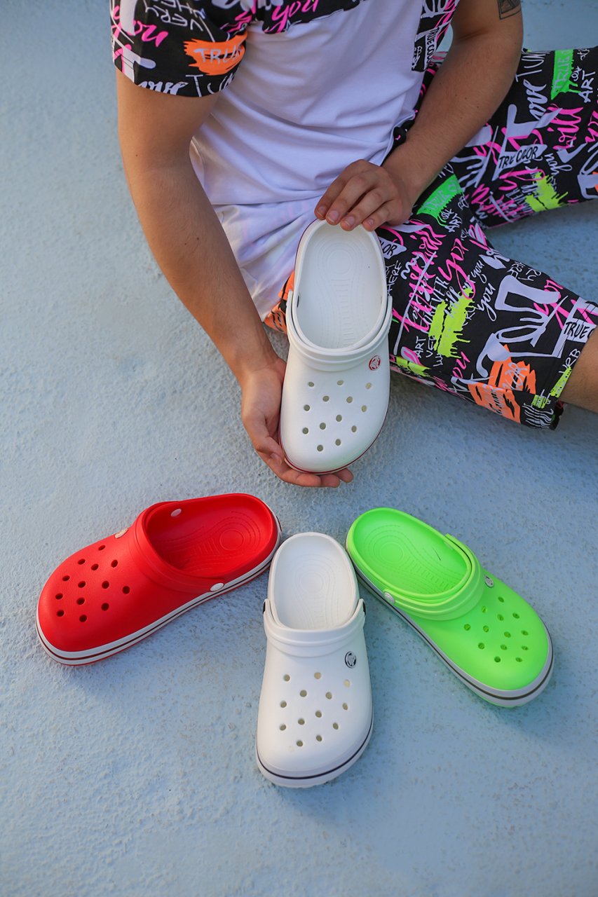 Crocs Eva BeyazSiyah Erkek Terlik