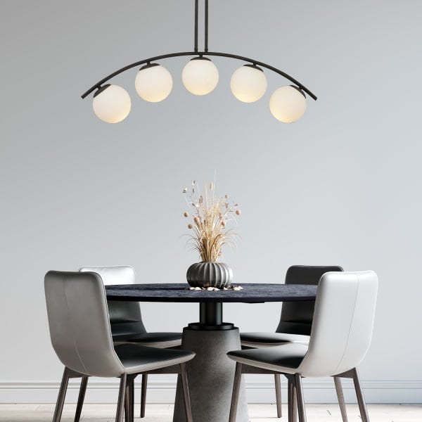 globe pendant light black