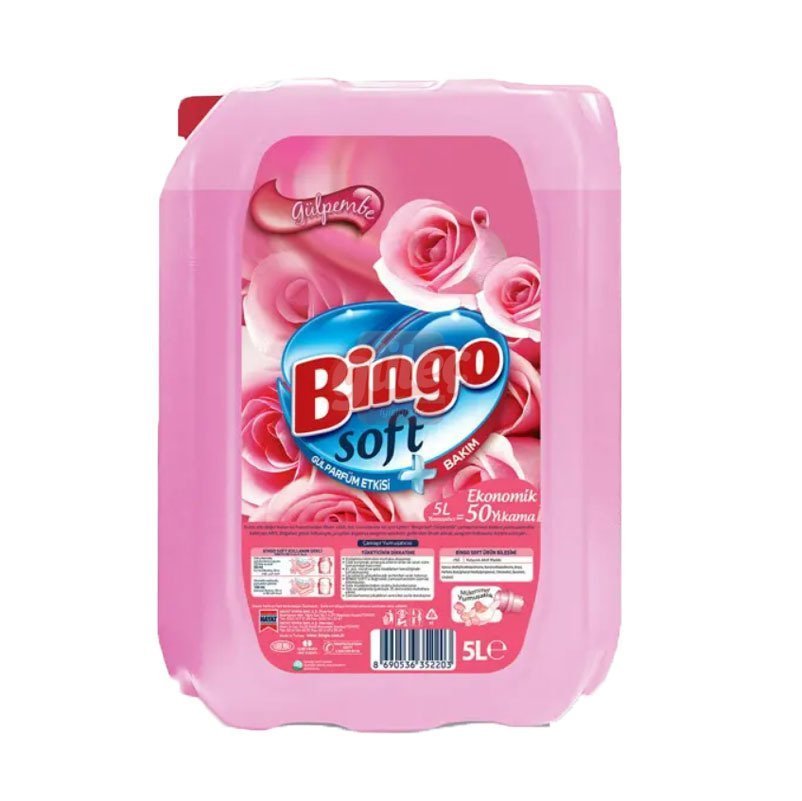 Bingo Soft Yumuşatıcı Gülpembe 5 L Bingo