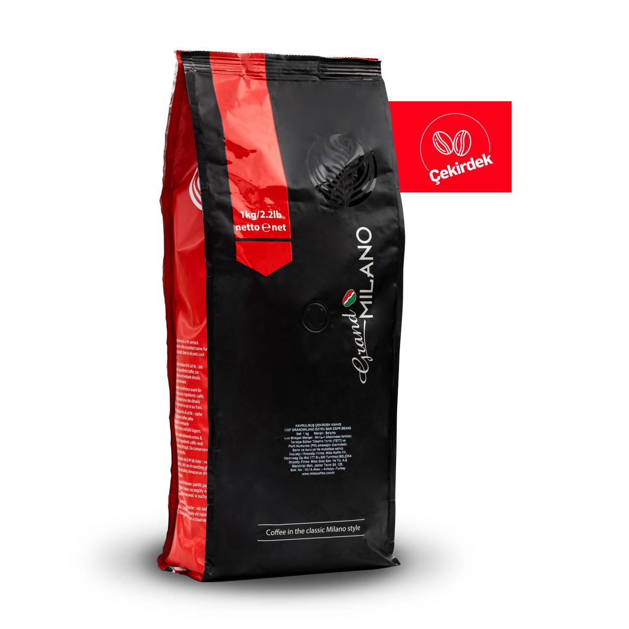 Miko Grand Milano Extrabar Çekirdek Kahve 1000 Gr 100 Arabica