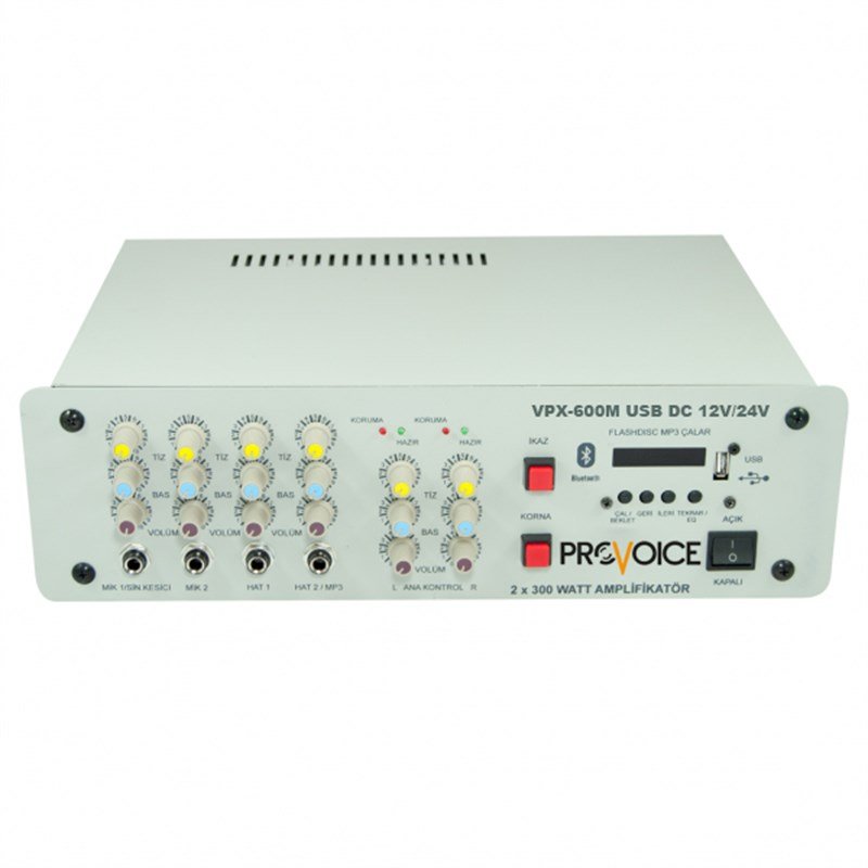 Provoice VPX-600P DC 12 V Stereo Güç Amfisi
