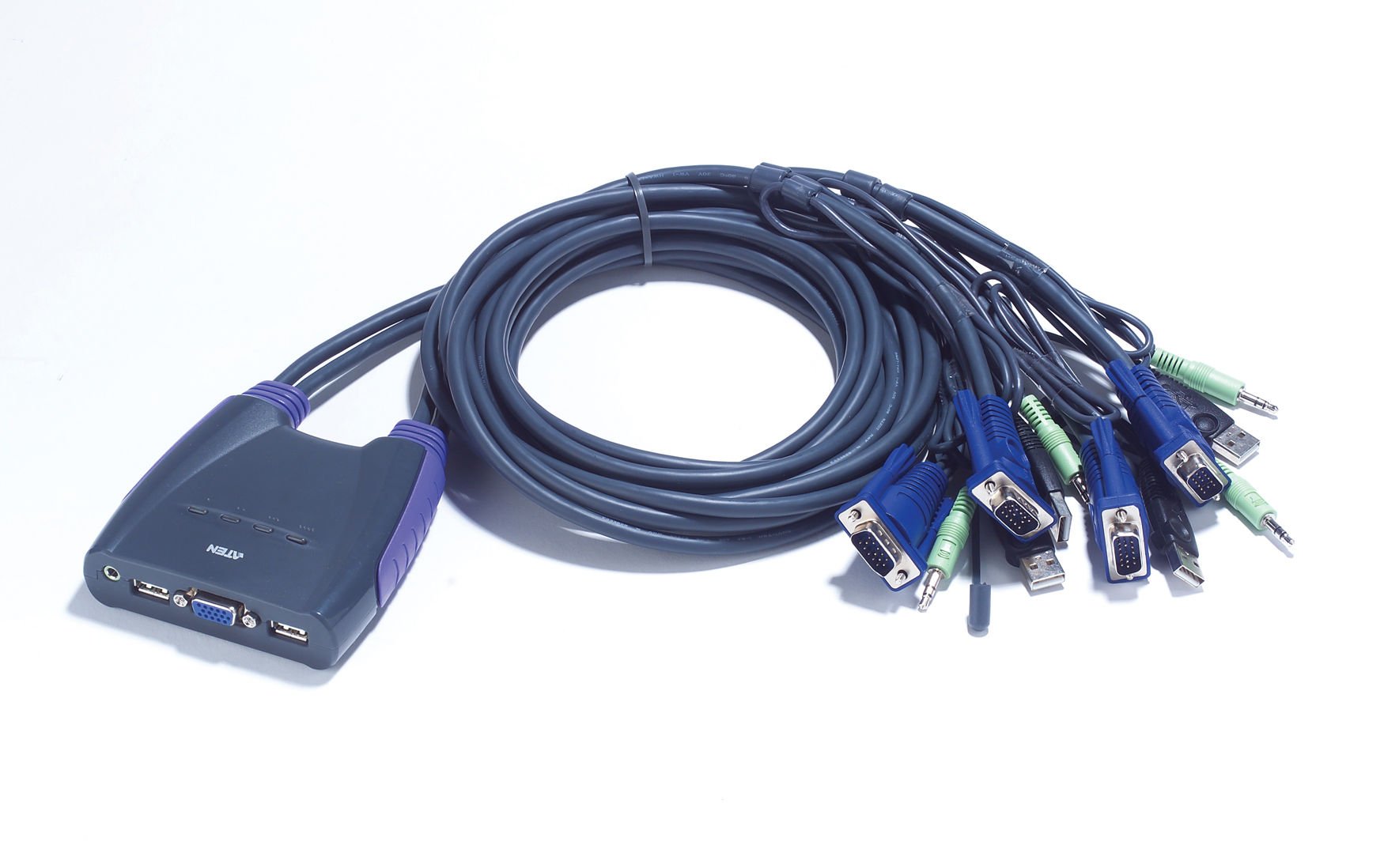 Aten 4 Portlu Usb Vga Kvm (Keyboard/Video Monitor/Mouse) Switch