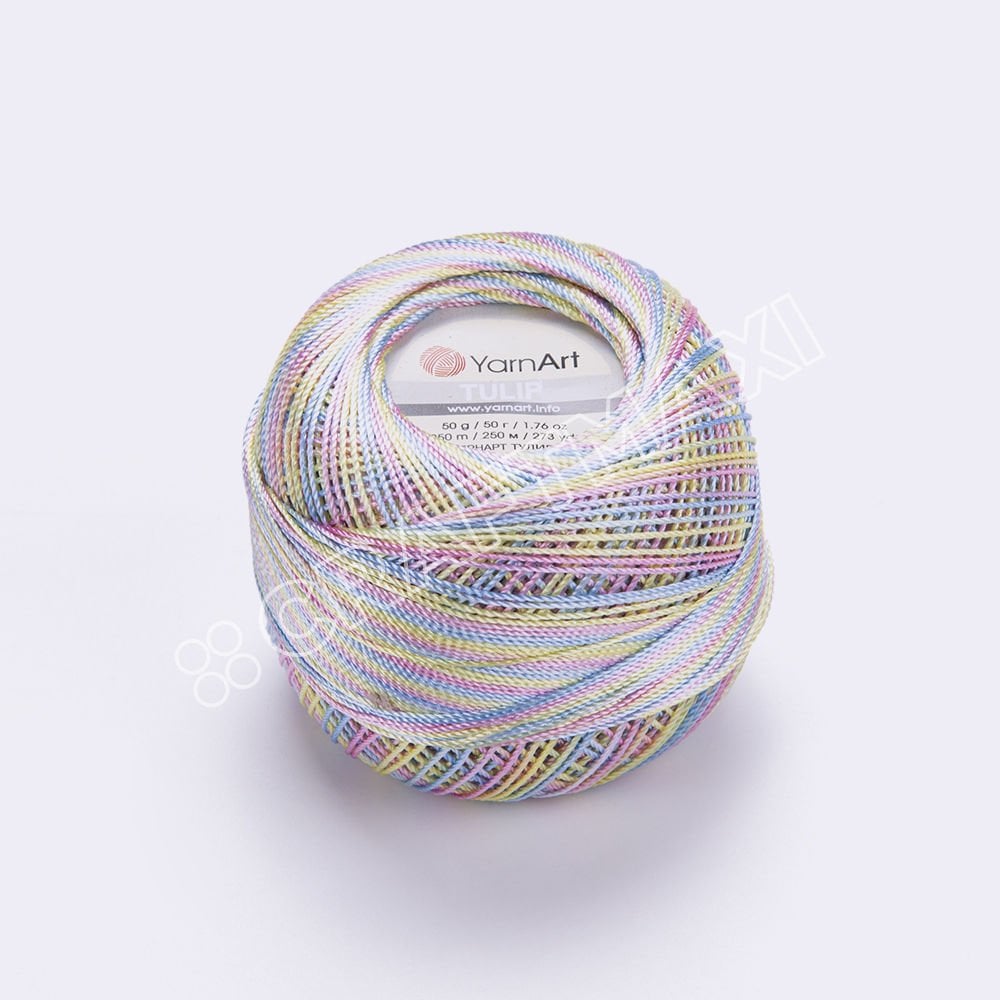 Yarnart Tulip Sparkly Multicolor Lace Yarn Variegated 448 Yarnart