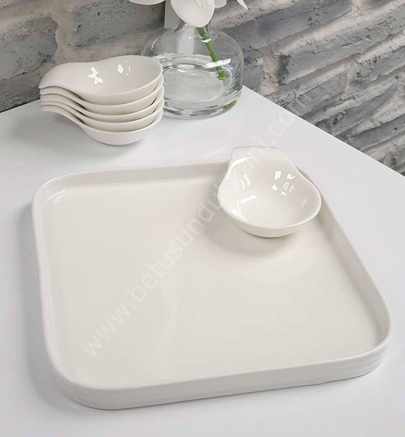 6�lı Porselen Mini Sosluk Sunumluk Lokumluk Kase