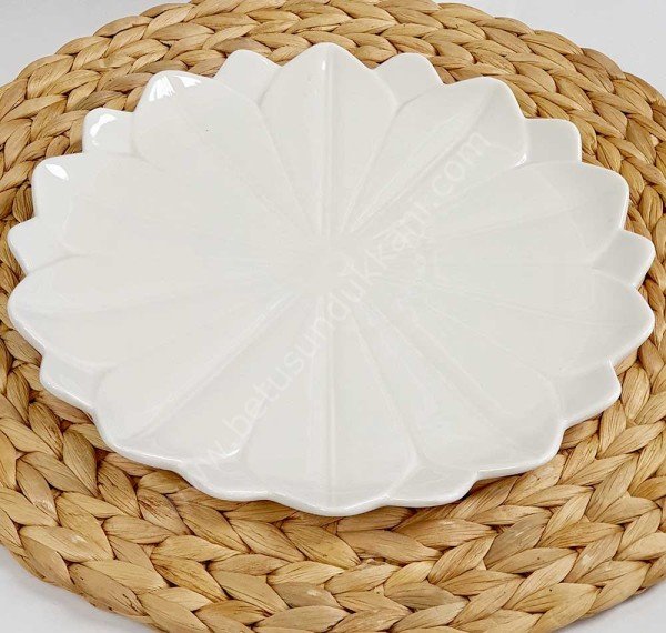 papatya 6 li porselen servis tabagi 25 cm