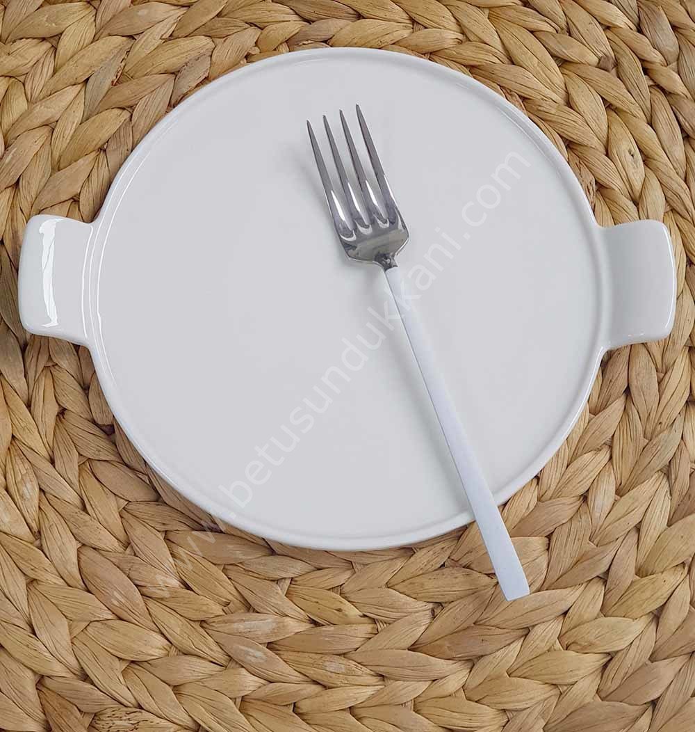 Yuvarlak Kulplu Tatlı ve Pasta Tabağı 16 CM