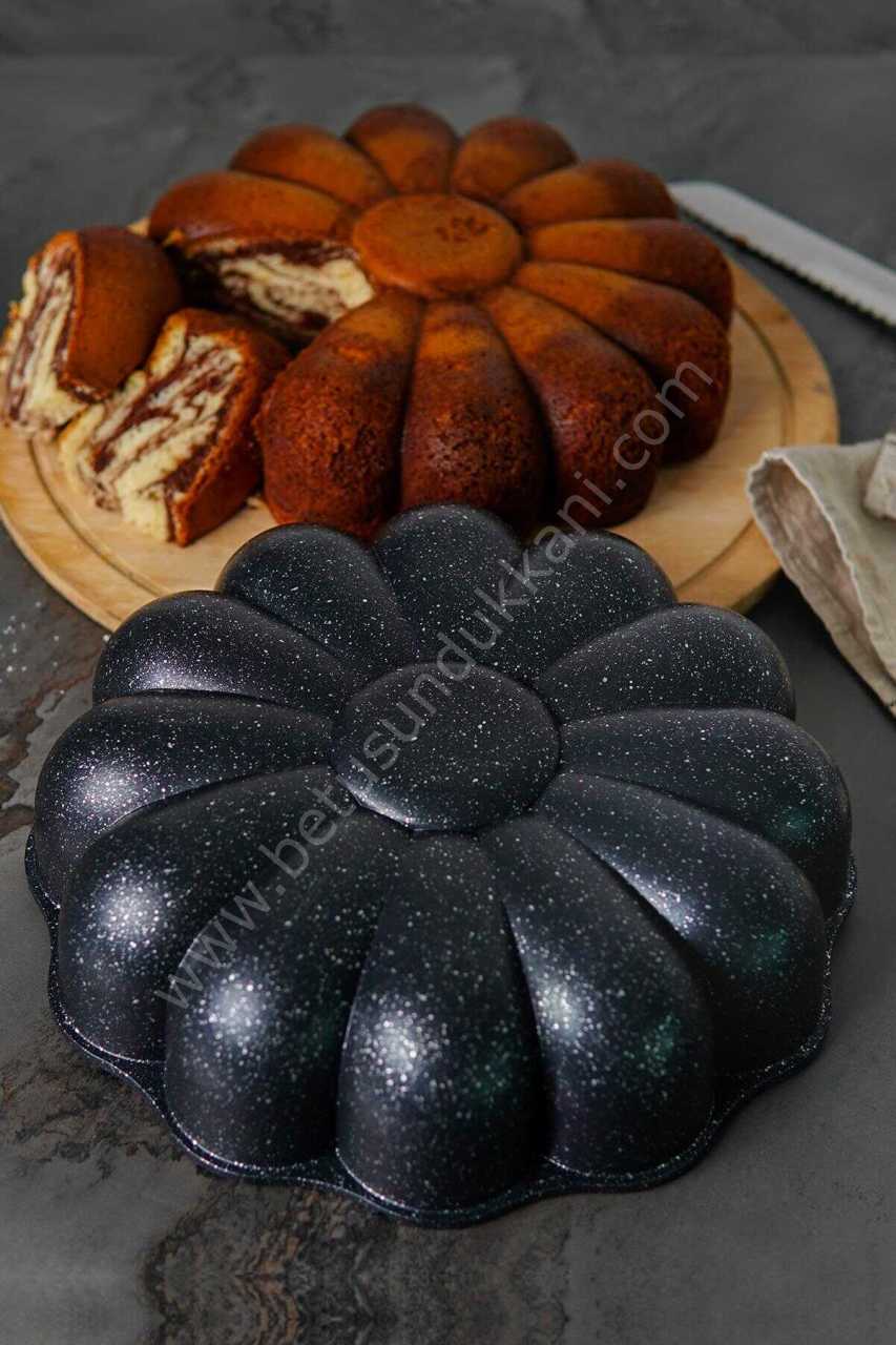 Acar Papatya Döküm Kek ve Ekmek Kalıbı Siyah