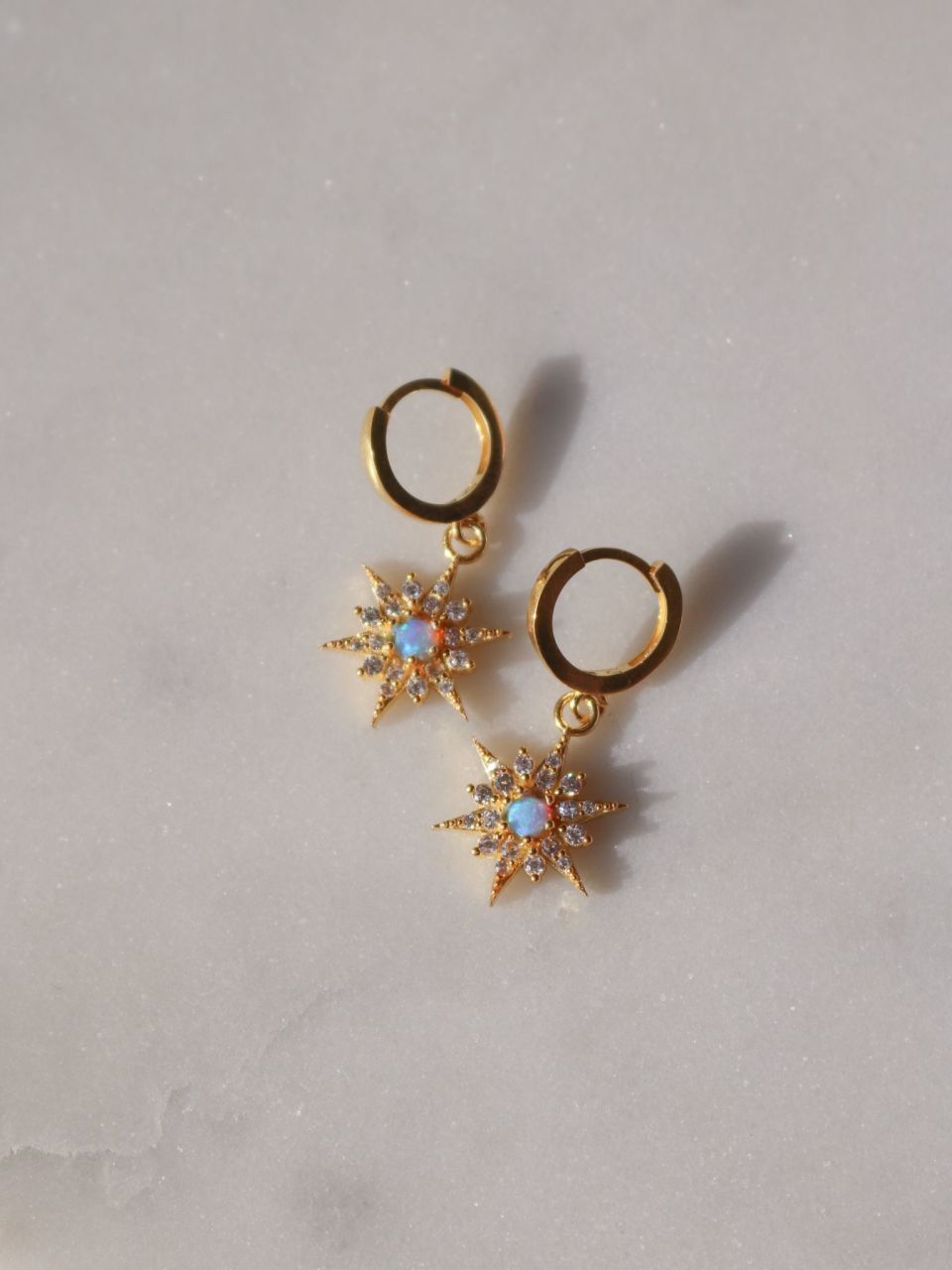 star opal earrings