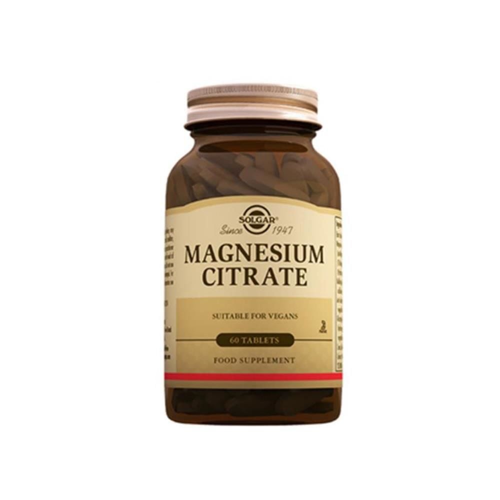 Solgar Magnesium Citrate Magnezyum Sitrat 200 mg 60 Tablet
