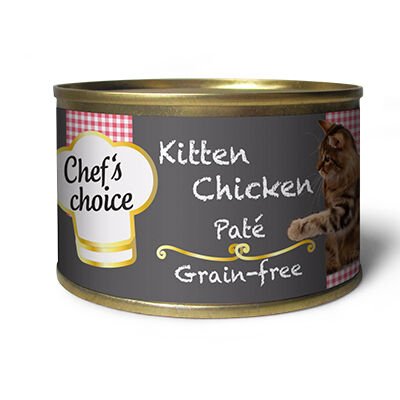 Chefs Choice Kıyılmış Tavuklu Tahılsız Yavru Kedi Konservesi 80 Gr