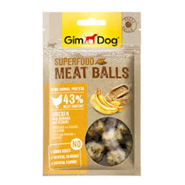Gimdog Super Food Meatballs Muzlu Ve Susamlı Tavuklu Köpek Ödülü 70 Gr