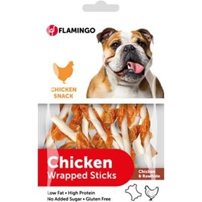 Flamingo Chicken Wrapped Sticks Tavuk Etli Glutensiz Köpek Ödül Çubukları 65 Gr