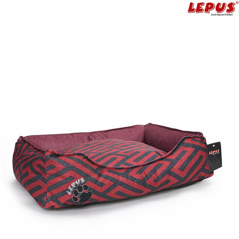 Lepus Premium Köpek Yatağı Bordo L 75x60x24h cm