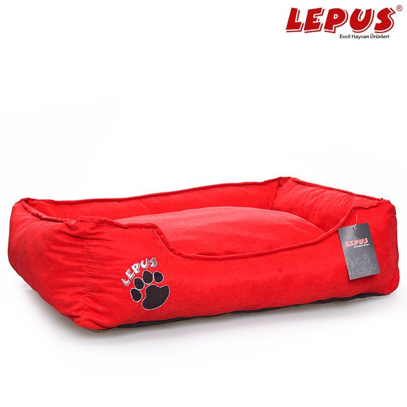Lepus Soft Köpek Yatağı Kırmızı Xl 92x68x27h cm