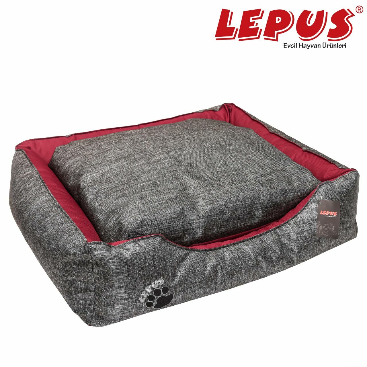 Lepus Dış Mekan Köpek Yatağı Gri M 60x44x22h cm