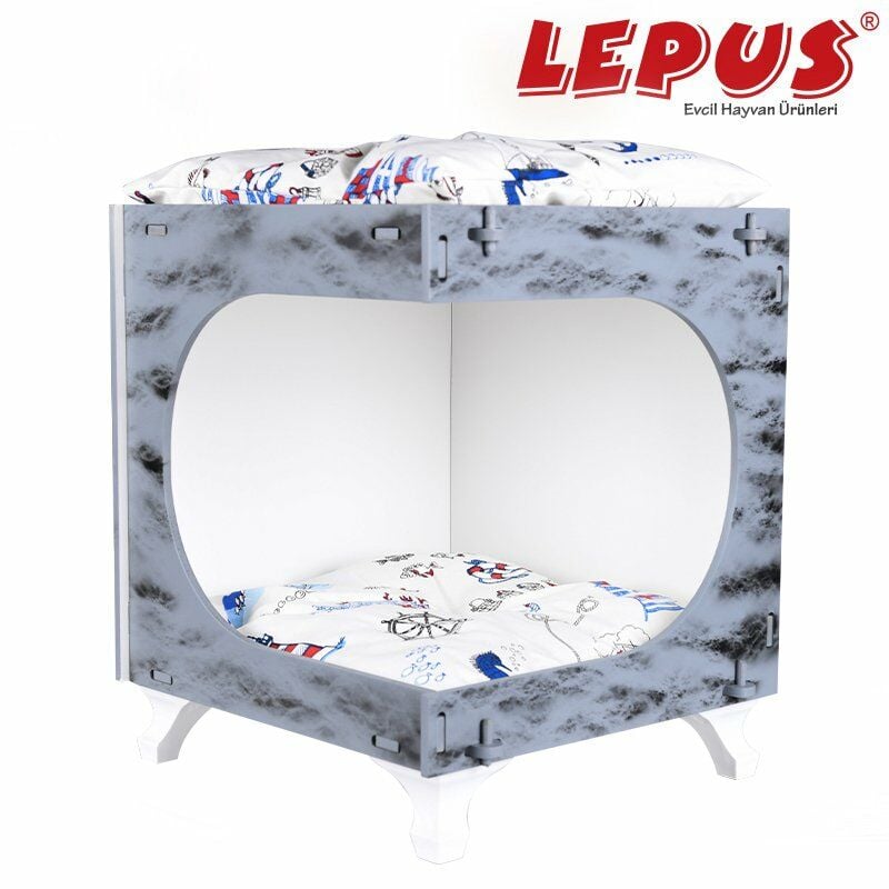 Lepus Küre Max Kedi Yuvası Gri 40x45x50h cm