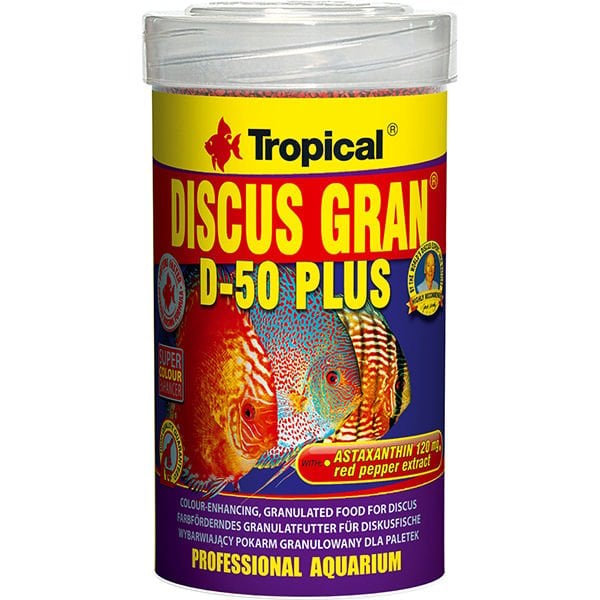 Tropical Discus Gran D-50 Plus Discus Balıkları İçin Renklendirici Granül Balık Yemi 250 Ml 110 Gr