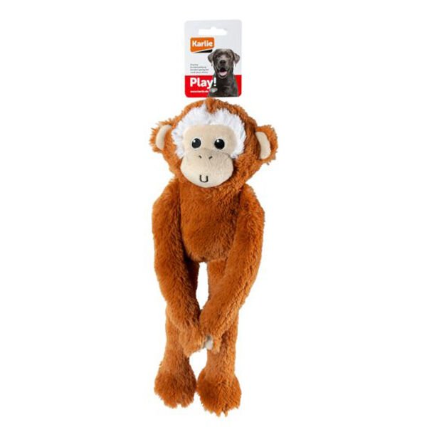 Karlie Peluş Maymun Köpek Oyuncağı Kahverengi 38 Cm