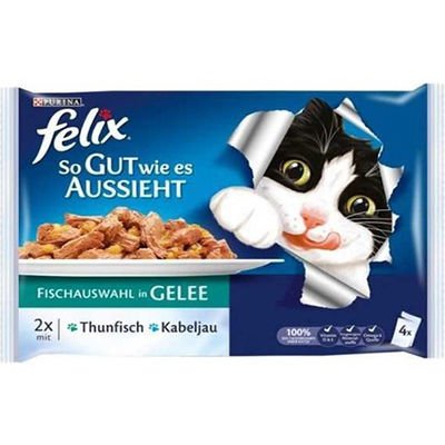 Felix Morina Balıklı Ve Ton Balıklı Konserve Kedi Maması 100 gr (4'lü Paket)